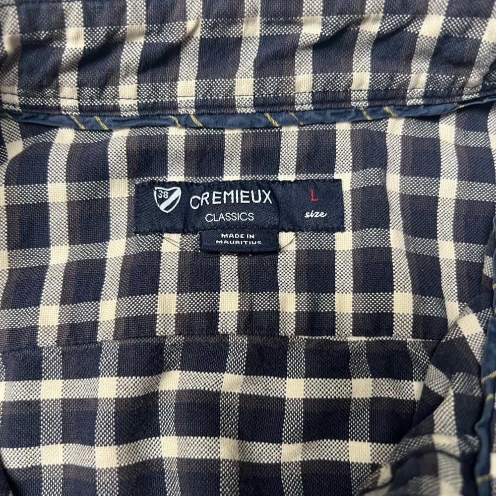 Daniel Cremieux Classic Plaid Long Sleeve Button Down Shirt Large